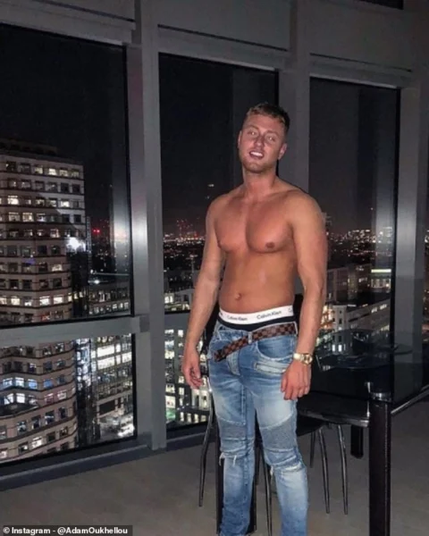 Adam Oukhellou Shirtless